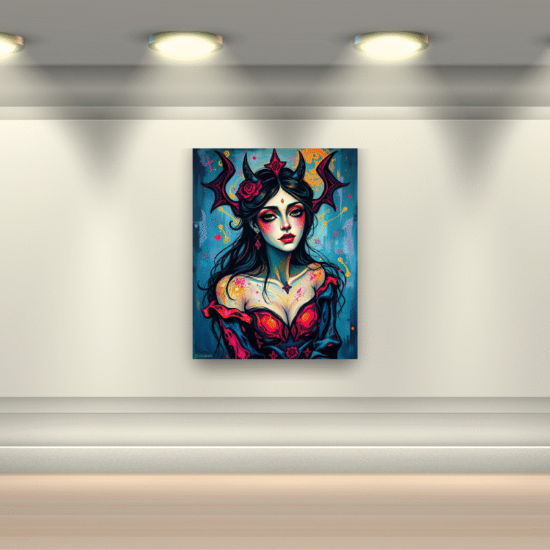Crown of Silence - Neo Symbolist Canvas Wall Art - Image 6