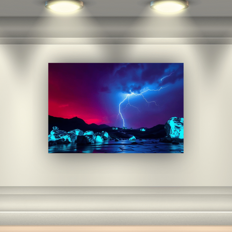 Arctic Lightning Storm | Frozen Wilderness Acrylic Wall Art - Image 6
