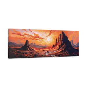 Molten Desert Valley - Landscape Canvas Wall Art