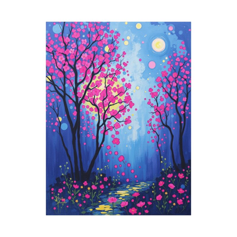 Moonpath Stillness - Whimsical Canvas Wall Art - Image 8