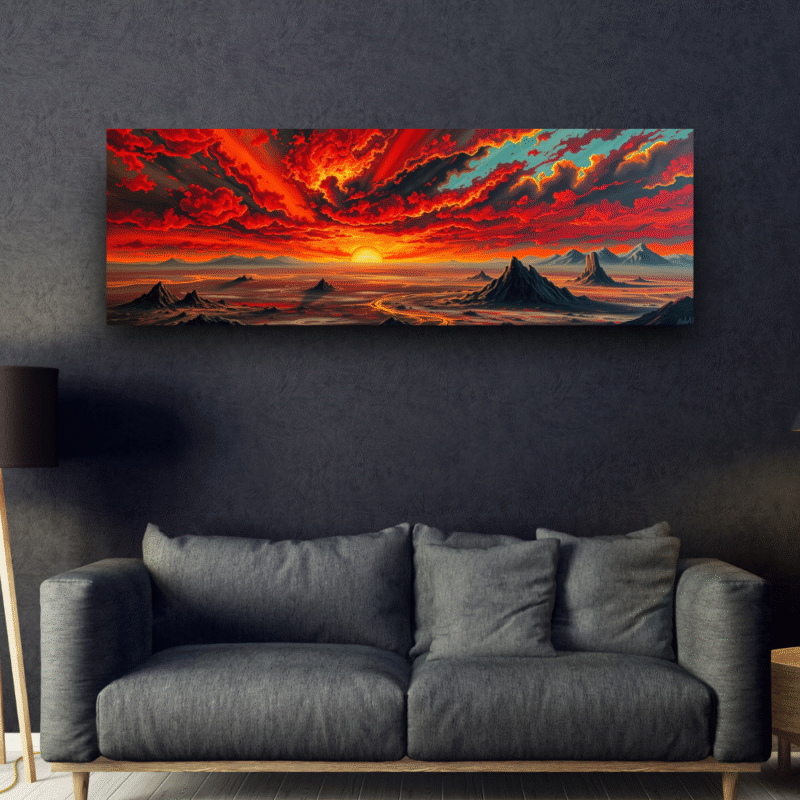 Scorched Horizon - Landscape Canvas Wall Art - Image 3