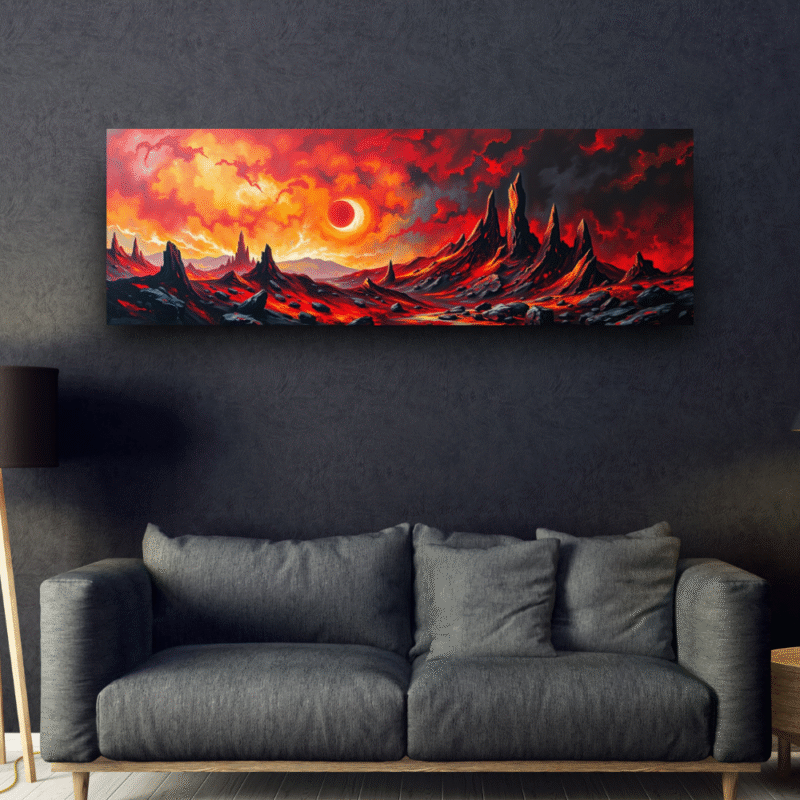 Brimstone Abyss - Panoramic Canvas Wall Art - Image 2