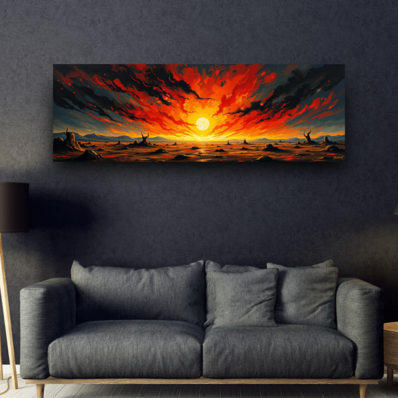 An Eerie Kind of Calm - Panoramic Canvas Wall Art - Image 6