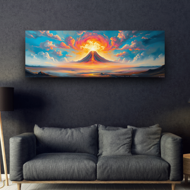 Sacred Eruption - Dreamscape Canvas Wall Art - Image 2