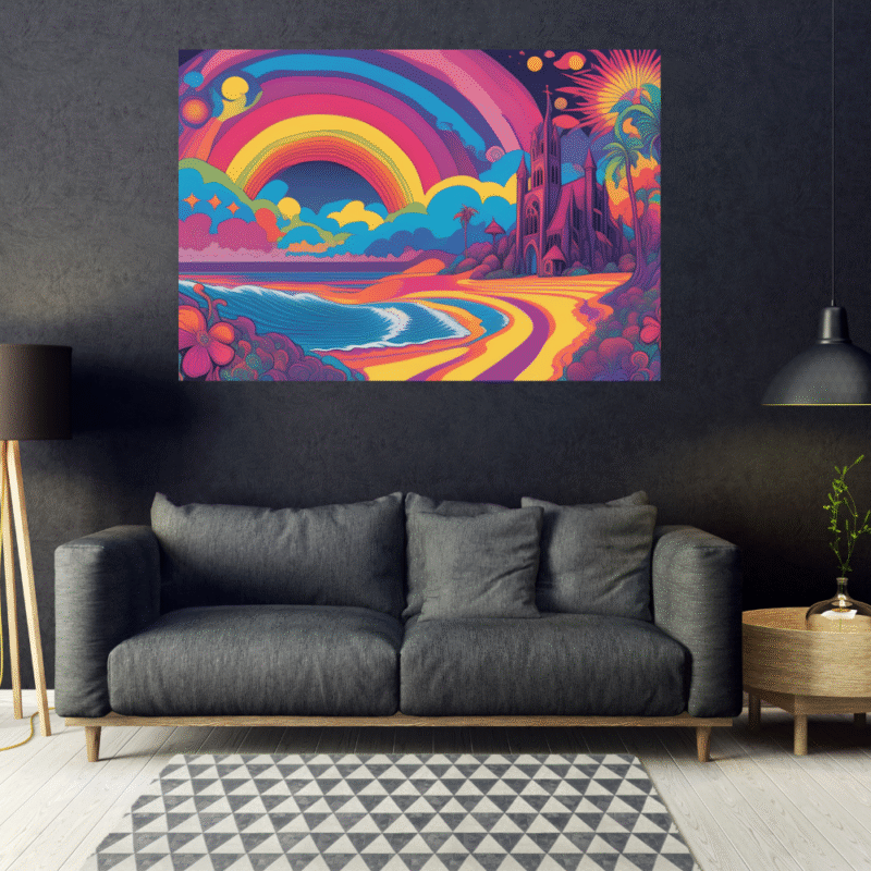 Sanctuary Glow - Psychedelic Canvas Wall Art - Image 7