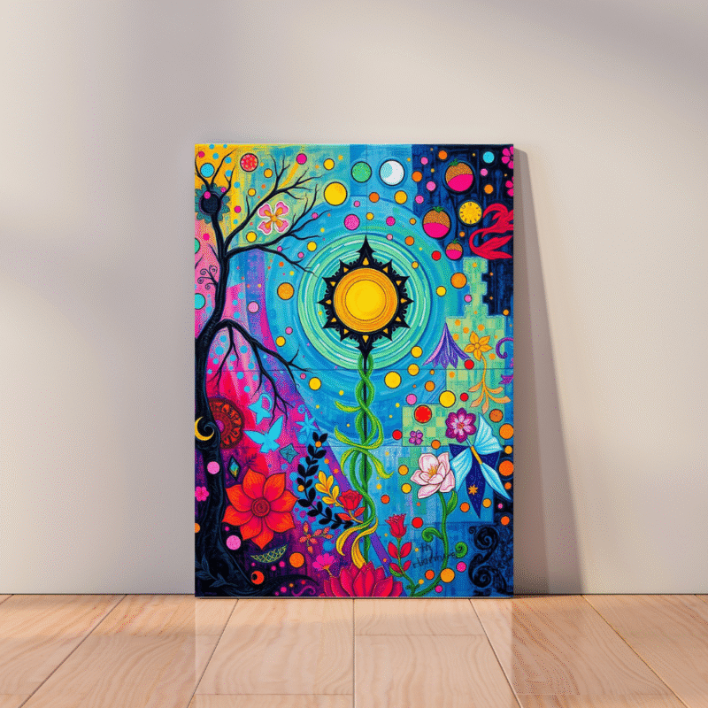 Lightkeeper’s Garden - Modern Symbolist Canvas Wall Art - Image 5