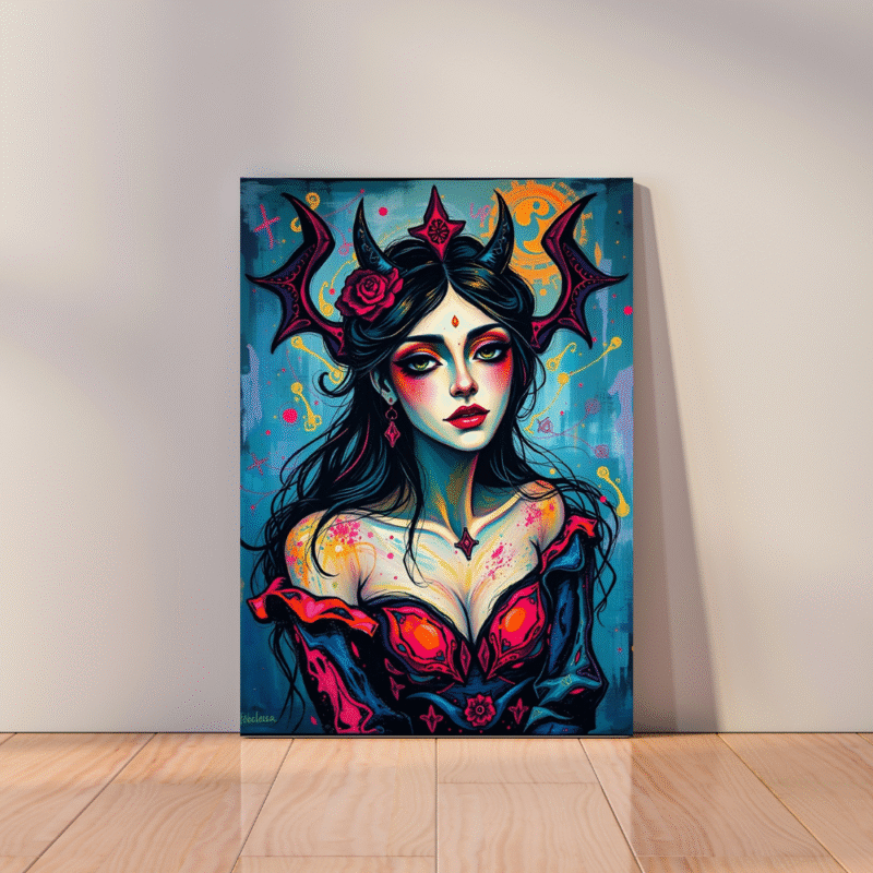 Crown of Silence - Neo Symbolist Canvas Wall Art - Image 4