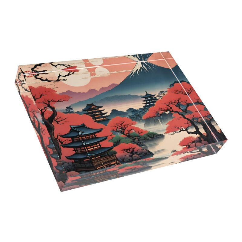 Cherry Temple Landscape Acrylic Photo Block - Image 3