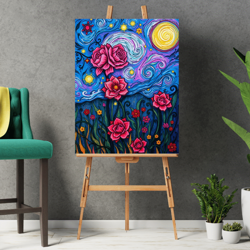 Starborn Garden - Modern Canvas Wall Art - Image 2