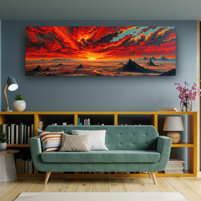 Scorched Horizon - Landscape Canvas Wall Art - Image 5