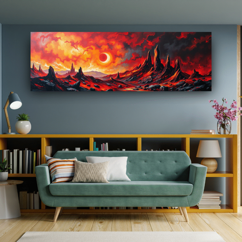 Brimstone Abyss - Panoramic Canvas Wall Art - Image 4