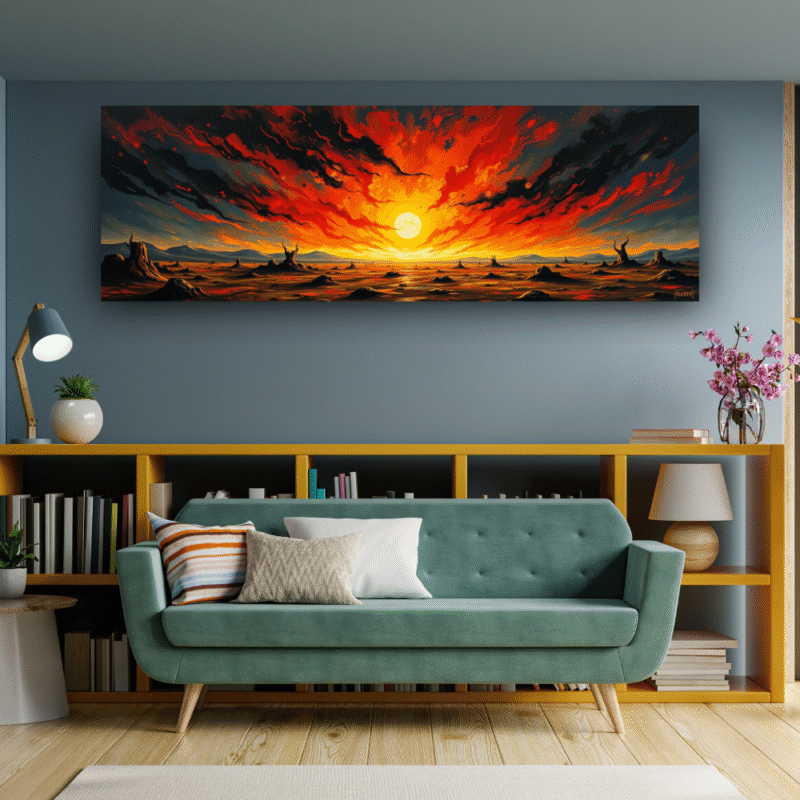 An Eerie Kind of Calm - Panoramic Canvas Wall Art - Image 7