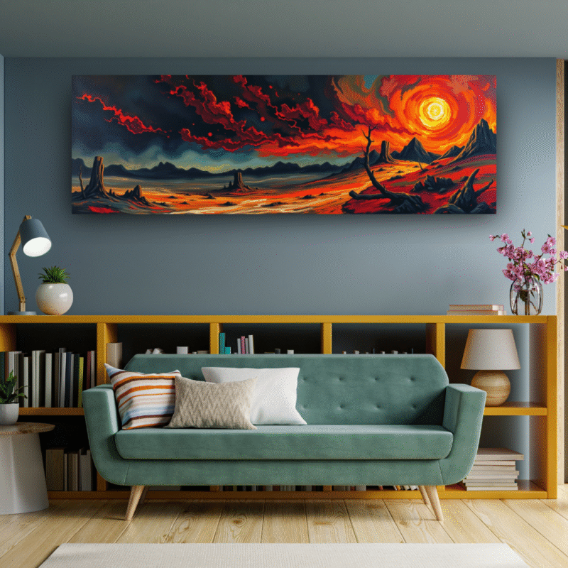 Ashwake Desert Inferno - Landscape Canvas Art - Image 4