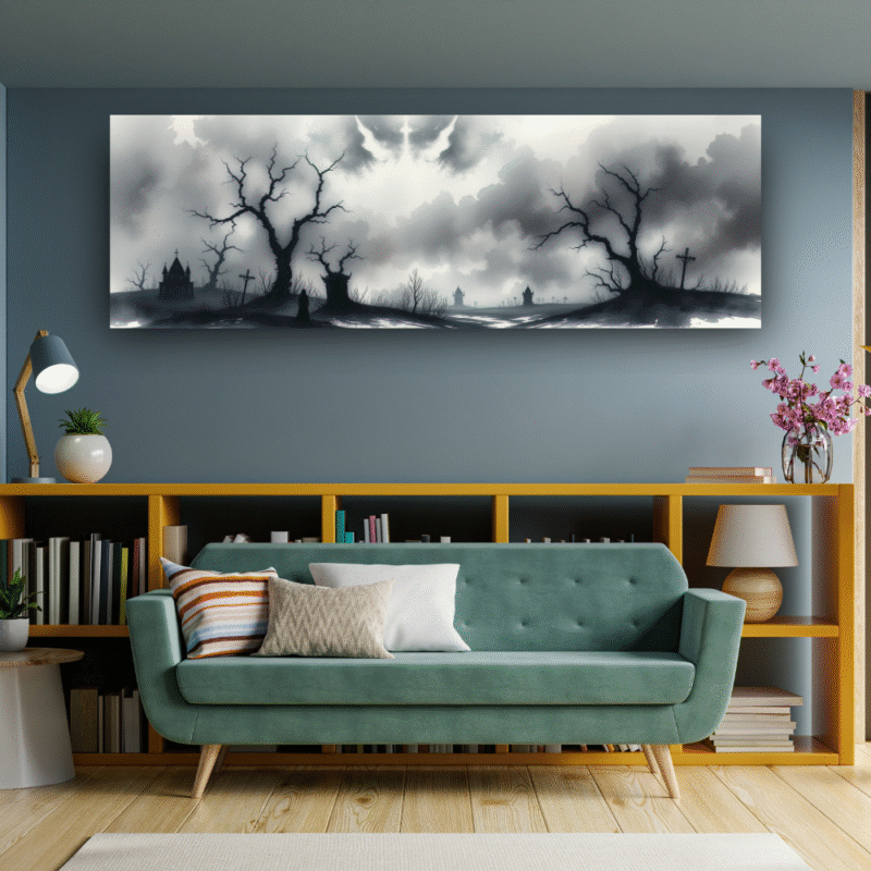 Phantom Whispers - Dark Gothic Canvas Wall Art - Image 4