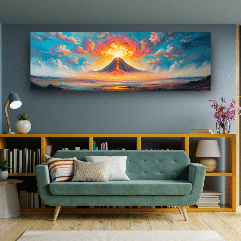 Sacred Eruption - Dreamscape Canvas Wall Art - Image 4