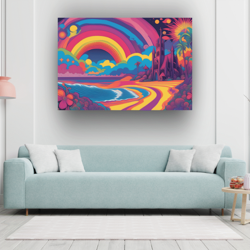 Sanctuary Glow - Psychedelic Canvas Wall Art - Image 2