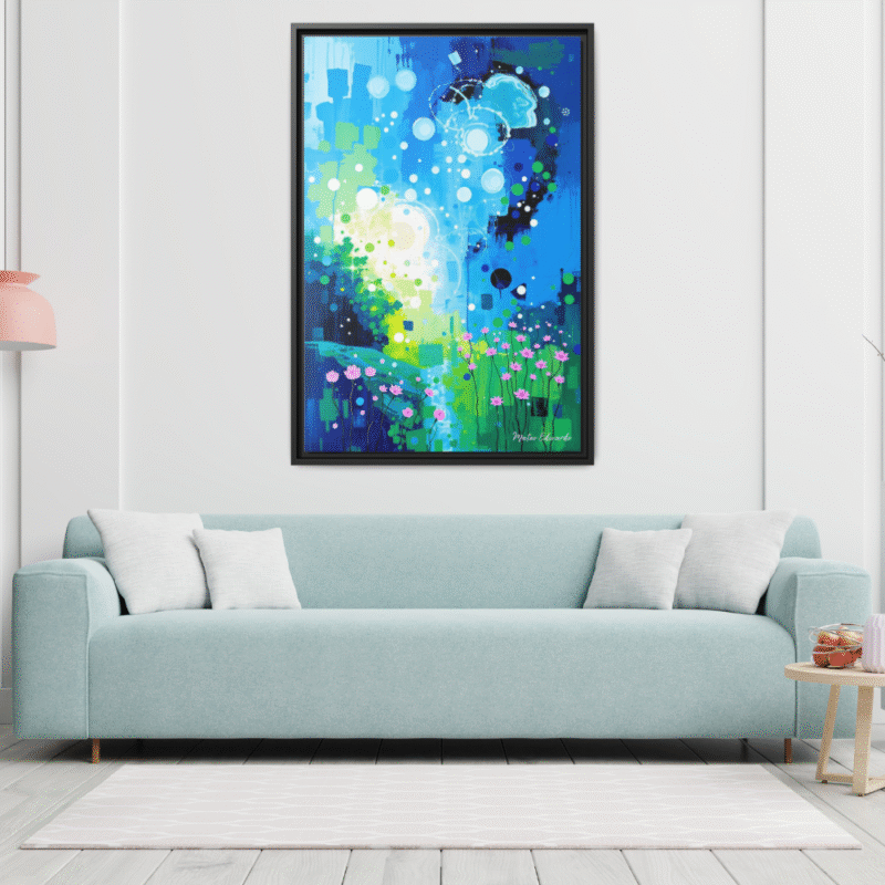 Light Moves Where Color Rises - Framed Canvas Art - Image 3