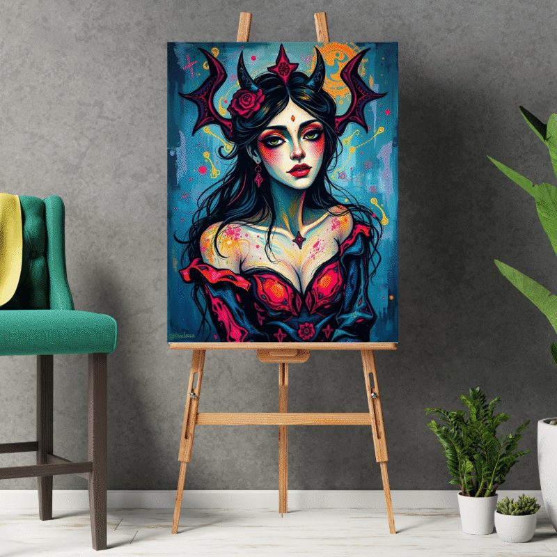 Crown of Silence - Neo Symbolist Canvas Wall Art - Image 2