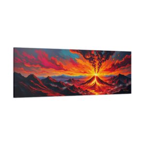 Volcanic Rebirth Eruption - Canvas Wall Art