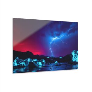 Arctic Lightning Storm | Frozen Wilderness Acrylic Wall Art