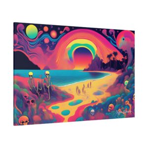 Eternal Shore - Chromatic Surreal Landscape Canvas Art