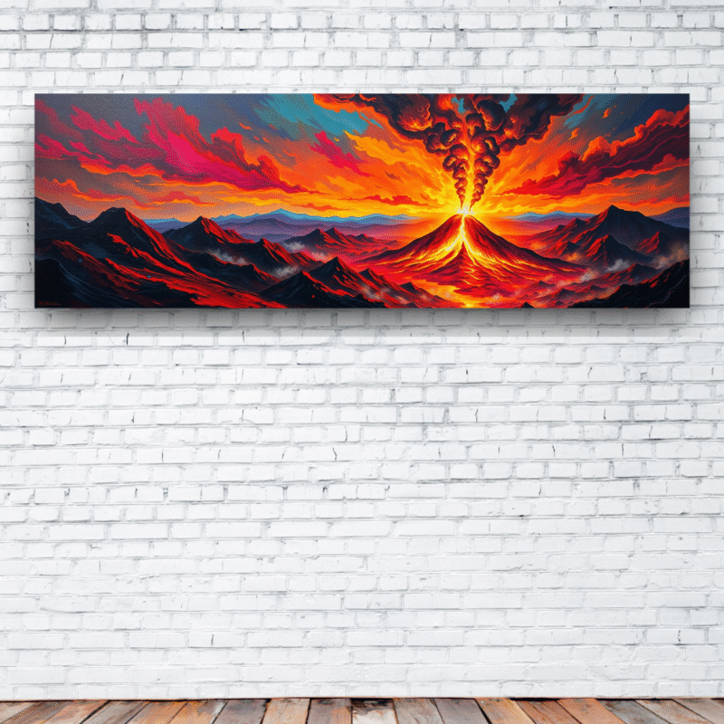 Volcanic Rebirth Eruption - Canvas Wall Art - Image 3