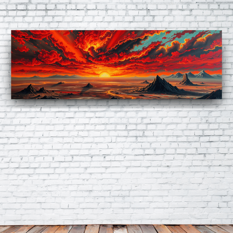 Scorched Horizon - Landscape Canvas Wall Art - Image 2
