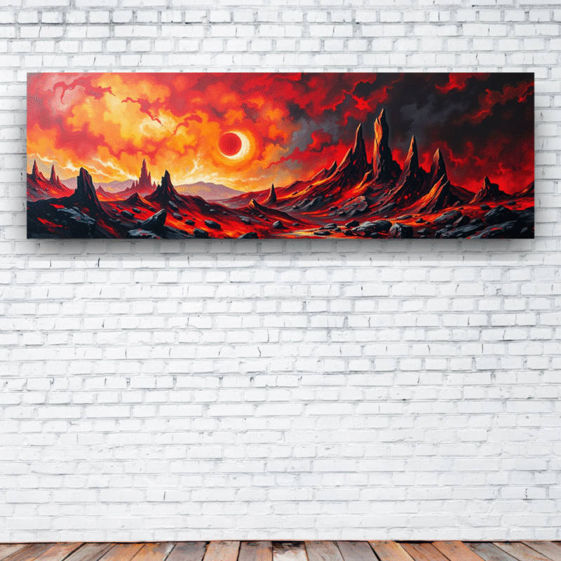Brimstone Abyss - Panoramic Canvas Wall Art - Image 3