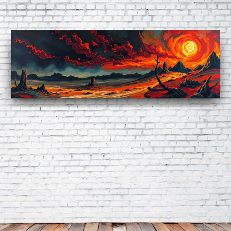 Ashwake Desert Inferno - Landscape Canvas Art - Image 3
