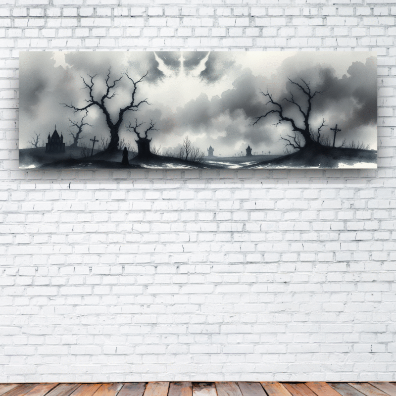 Phantom Whispers - Dark Gothic Canvas Wall Art - Image 3
