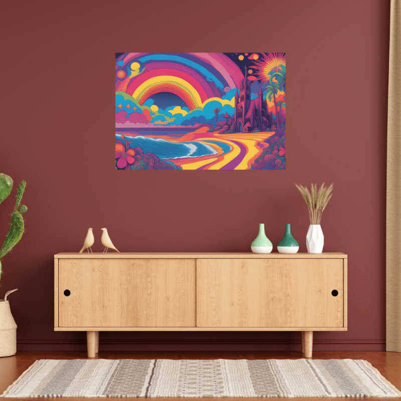 Sanctuary Glow - Psychedelic Canvas Wall Art - Image 6