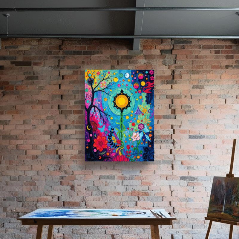 Lightkeeper’s Garden - Modern Symbolist Canvas Wall Art - Image 7