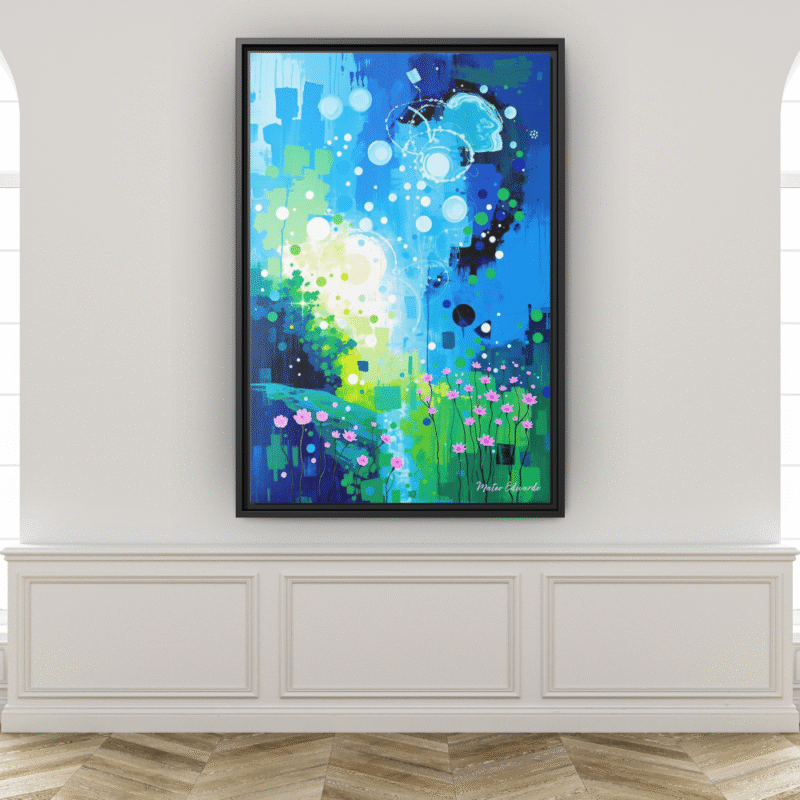 Light Moves Where Color Rises - Framed Canvas Art - Image 7