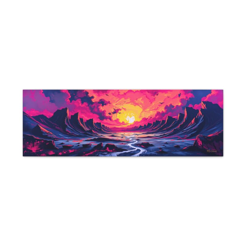 Magenta Rift Sunset - Landscape Canvas - Image 8