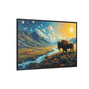 Spirit of the Ancient Valley: Western Wildlife Framed Canvas