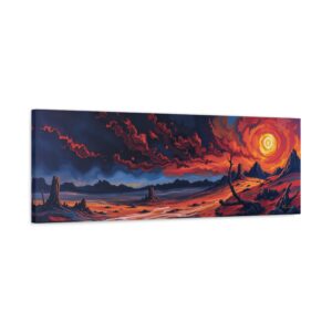 Ashwake Desert Inferno - Landscape Canvas Art