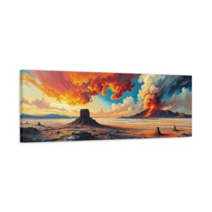 Inferno Divide - Cinematic Expressionist Landscape Canvas Art