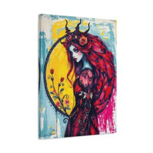 The Crowned Flame - Neo Symbolist Canvas Wall Art