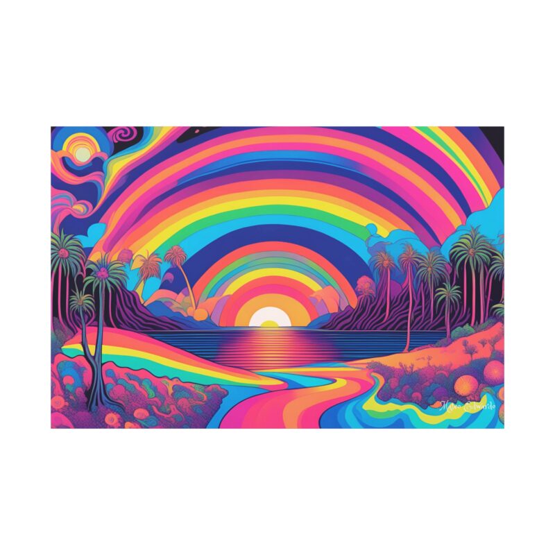 Rainbow Mirage - Psychedelic Canvas Wall Art - Image 8