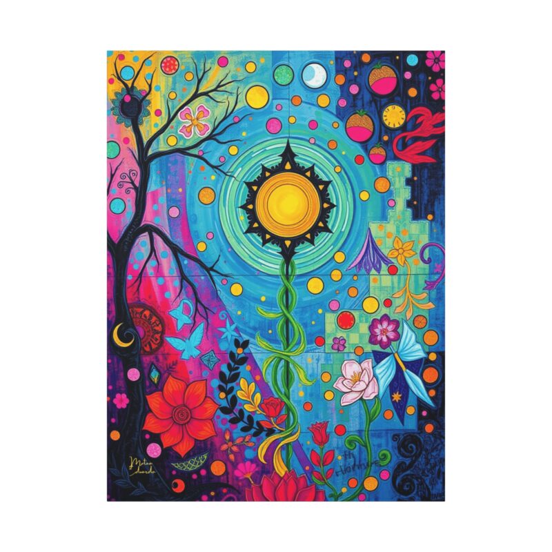 Lightkeeper’s Garden - Modern Symbolist Canvas Wall Art - Image 8
