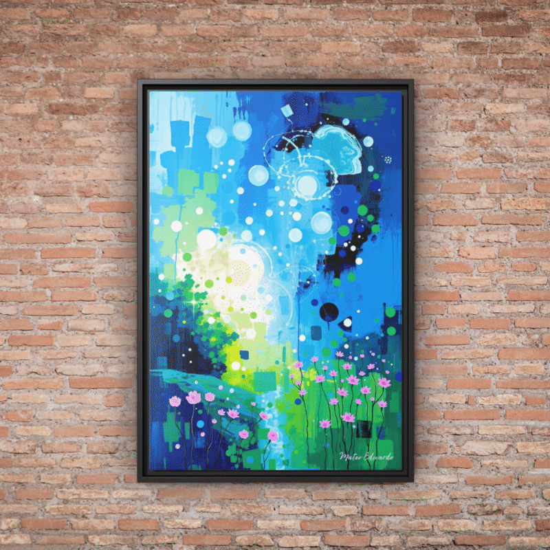 Light Moves Where Color Rises - Framed Canvas Art - Image 5