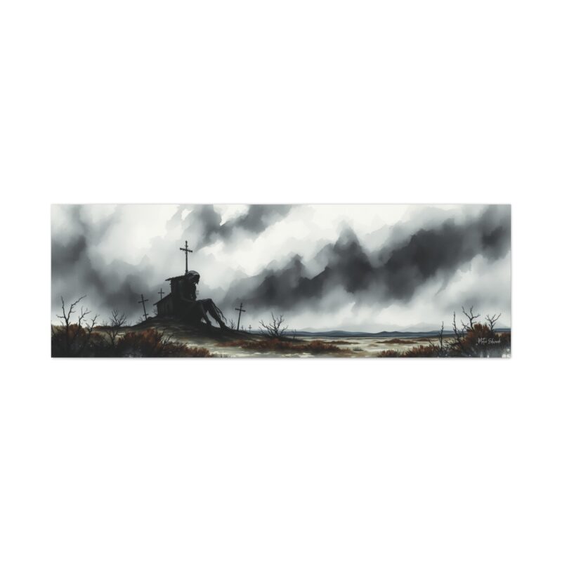 Solitude's Vigil - Gothic Canvas Wall Art - Image 8
