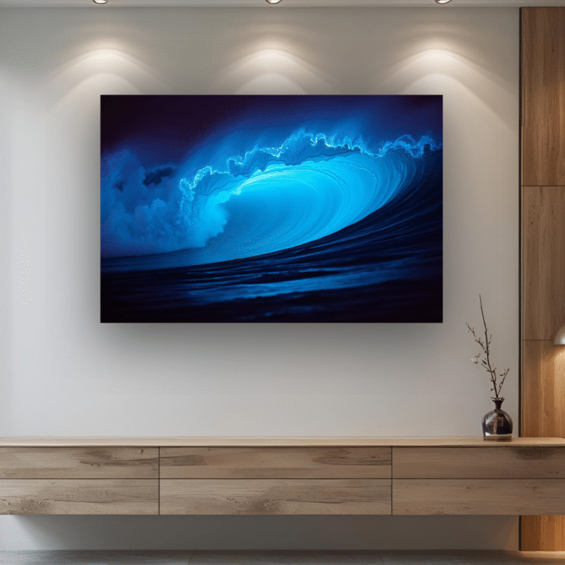 Midnight Wave Barrel | Ocean Power Acrylic Wall Art - Image 4