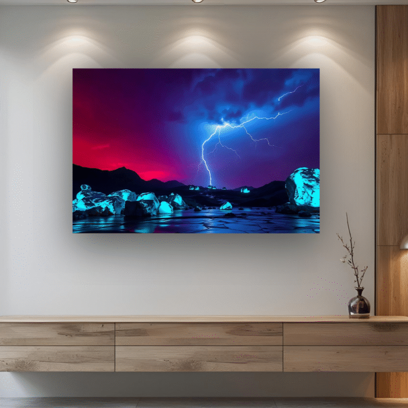 Arctic Lightning Storm | Frozen Wilderness Acrylic Wall Art - Image 4