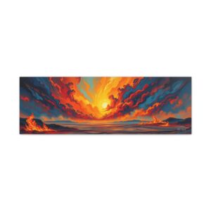 Blazing Horizon - Landscape Canvas Wall Art