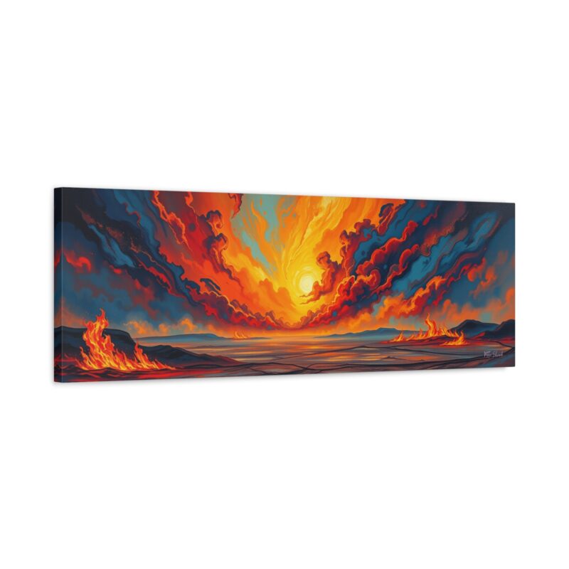 Blazing Horizon - Landscape Canvas Wall Art - Image 8