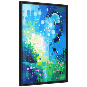 Light Moves Where Color Rises - Framed Canvas Art